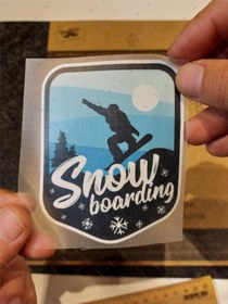 Resim Bay Etiket Hbg104 Snowboarding Yazili Etiket 