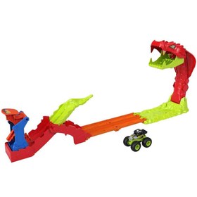 Resim Hot Wheels Monster Trucks Snake Bite Güç Darbesi Oyun Seti JJN44 