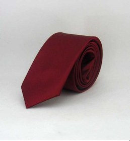 Resim Bordo Çocuk Boy Düz Renk Saten Kravat - Ck-11 