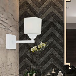 Resim Minel Beyaz Duvar Lambası Yatak Odası-yatak Başı-banyo İçin Modern Aplik Apliqa