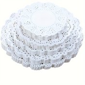 Resim 100 Adet Şık Beyaz Dantel Kağıt Servisler | Pişirme, Masa Dekoru için Çok Yönlü & Tek Kullanımlık Servis Altlıkları | Kahve, Kek, Tatlılar için İdeal | DIY Projeler, Bayram Kutlamaları için Mükemmel | Çeşitli Boyutlar, DIY El Sanatları Malzemeleri|Karmaşık Servis Şekilleri|Çok Yönlü Mutfak Eşyası 
