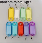 Resim Dashanshop 5 Adet Rastgele Renk Plastik Anahtarlık Plakası, Dayanıklı Şeffaf Anahtar Etiketi, Otel Bagaj Kimlik Etiketi 