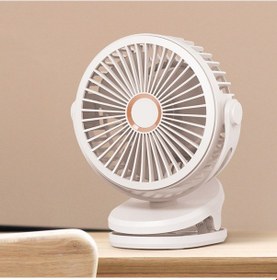 Resim Usb Type-c 10000mah Şarj Edilebilir Taşınabilir Masa Vantilatörü Beyaz, 