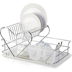 Resim Tekno-tel Dikdörtgen 2 Katlı 32x49x25 cm Metal Tabaklık 