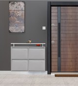 Resim Kaser Metal 2+2 Li Metal Ayakkabılık Gri 