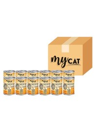 Resim Mycat Tavuk Parça Etli Yetişkin Kedi Konserversi 12 x 400 G 