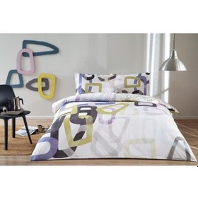 Resim Ranforce Tek Kişilik Nevresim Takımı Feur Lila Renkli 