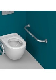 Resim Yaşlı Hasta Engelli Paslanmaz Tutma Tutunma Barı 20 Cm Çap:1.9 Cm Gri 