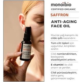 Resim Saffron Organik Sertifikalı Yaşlanma Karşıtı Yüz Yağı Antioksidan Ve E Vitamini İçeren, Nemlendirici Ve Kolajen Destekleyici İnce Çizgi Kırışıklık Karşıtı Serum 30 Ml 