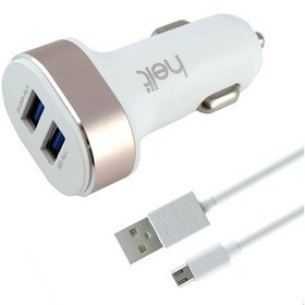 Resim Helt Ht-16 5w 2 Çıkışlı Micro Kablo + Araç Şarj Aleti Beyaz 
