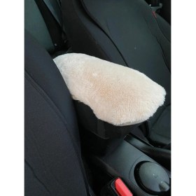 Resim Yumusak Pelus Kol Dayama Kolcak Minderi Bej 