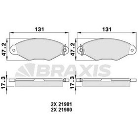 Resim Braxis Aa0014 Ön Fren Balatası Kangoo 1.9D 