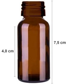 Resim Afracam 20 ml Çelik Roll On Şişesi 20 cc Sızdırmaz Siyah Kapaklı Cam Şişe 100 Adet (Amber, 20) 