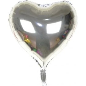 Resim Gümüş Rengi Uçan Folyo Balon 80 Cm. 