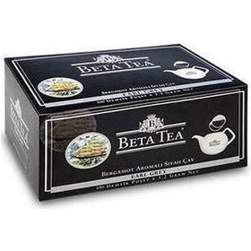 Resim Beta Tea Earl Grey Bergamot Aromalı Siyah Demlik Poşet Çay 2'li 100 x 3.2 G 