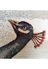 Resim Hayvan Serisi-09 Dokuma Goblen Kumaş-Tavus Kuşu Çift 