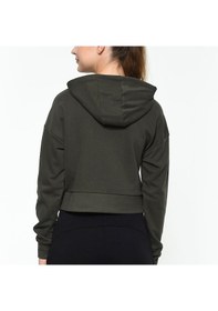 Resim Hummel Rayce Kadın Baskılı Kapüşonlu Sweatshirt Haki 