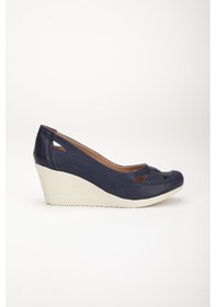 Resim Dilimler Ayakkabı Dolgu Taban Ortopedik Lacivert Kadın Dolgu Topuklu Ayakkabı-2735-lacivert 