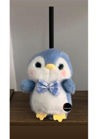 Resim Sevimli Penguen Peluş Oyuncak Anahtarlık Hediyelik Uyku Arkadaşı 15 Cm Mavi 