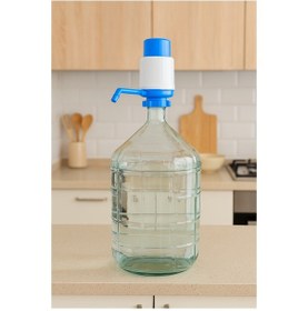 Resim Cam Damacana 15 Litre Su Sebili Uyumlu Pompaya Ve Cihaza Uyumlu Kapak Hediyeli Şeffaf 