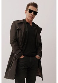 Resim D's Damat Ds Damat Regular Fit Siyah Apoletli Beli Kemerli Pardösü/Trenckot 1HF08ORT00013 Siyah 