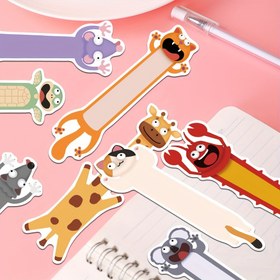 Resim 30 adet Renkli Karikatür Hayvan Kitap Ayracı - Eğlenceli DIY Grafiti Sayfa İşaretleri Kitaplar, Okul Malzemeleri ve Yaratıcı Hediyeler için (Mor Zürafa, Turuncu Zebra, Kırmızı Istakoz ve Daha Fazlası), Oynak Kitap Ayracı | Capricious Tasarım | Canlı İllüstrasyonlar 