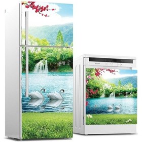 Resim Buzdolabı Ve Bulaşık Makinası Beyaz Eşya Sticker Kaplama Şelale K (540884762) 
