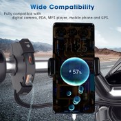 Resim QC3.0 Motosiklet Telefon Şarj Cihazı Hızlı Şarj USB Portu + Tip C 18W+30W Çift Portlu Direksiyon Kolu 12V-24V 