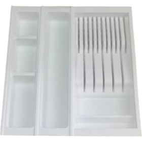 Resim Adilon Mutfak, Modüler Bıçaklıklı Set, Beyaz, 41 x 48 cm (Boydan 3,5 cm Kesilebilir) 