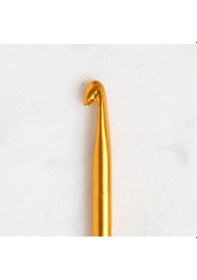 Resim Abarta 4,0mm Renkli Metal Gagalı Örgü Şiş Tunus Tığ 25cm- Sarı 1 Adet 