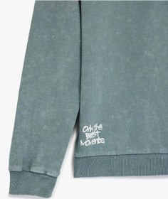 Resim Koton Pamuklu Oversize Kapşonlu Mavi Erkek Çocuk Sweatshirt 6wkb10300tk Mavi 