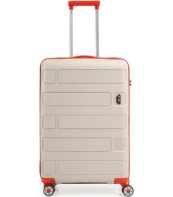 Resim Ççs 5236 Polipropilen Orta Boy Valiz Beyaz-turuncu 