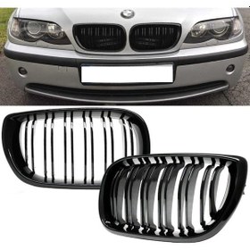 Resim Bmw E46 Ön Panjur Izgara Piano Black 2002-2004 