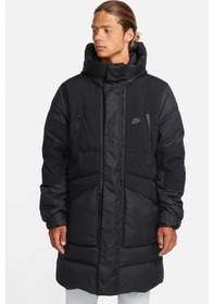 Resim Nike Storm Fit Down Fill Oversize Hoodie Ful Zip Jacket Erkek Su Geçirmez Kaz Tüyü Kapüşonlu Mont Siyah Siyah 