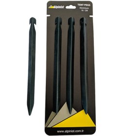 Resim Alpinist Alüminyum 6061 Çadır Kazığı 18 cm Yeşil 4'lü 
