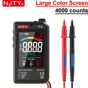Resim NJTY T3 Gerçek RMS Akıllı Multimetre - NCV Algılama, Otomatik Aralık, USB Taşınabilir Elektrikçi Test Cihazı ile Büyük Renkli LCD Kelepçe Metre - Voltaj, Direnç, Süreklilik, Kapasitans ve Teşhis için (Profesyonel) 