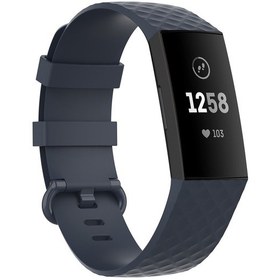 Resim Xdfind 18mm Gümüş Renk Toka Tpu Bilek Kayışı İzle Bandı Fitbit Charge 4 / Charge 4 Se / Charge 3 / Charge 3 Se, Boyut: S Mavi Gri 