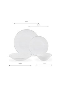 Resim Madame Coco Allons 6 Kişilik 24 Parça Yemek Takımı - Beyaz/silver Yset0000000119 