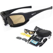 Resim Wezone X7 Daisy Polarize Taktik Gözlük - Motosiklet, Bisiklet İçin Rüzgar, Kum Ve Darbe Koruyucu Güneş Gözlüğü Çok Renkli 