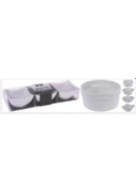 Resim Tantitoni -3lü Beyaz Porselen Kase Takımı 9-9.5 Cm Kare-yuvarlak 