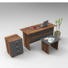 Resim Robin Home Verona Abc Ofis Büro Masa Takımı Ofis Masası + Keson + Ofis Sehpası 