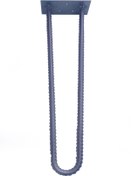 Resim Ergonomimarket Nervürlü Demirden Gümüş Yaldız Rustik Tarz U Model Has Demir Firkete Masa Sehpa Ayağı 25 Cm 