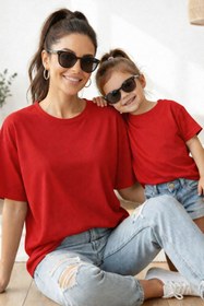 Resim genosha Anne Kız 100% Pamuk T-shirt Mama Mini Mother Daughter TEKLİ FİYAT 