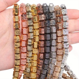 Resim TANANTA 1 Strand Çok Renkli Altıgen Sütun Taş Boncuklar, 7x8mm, Çeşitli Renkler, Kendin Yap Takı Yapımı, Bilezikler, Kolyeler, Tılsımlar ve Boncuk Aksesuarları için İdeal 