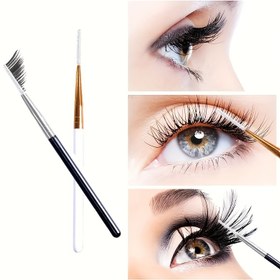 Resim 1pc/3pcs İnce Oval Göz Kirpik Fırçası, ABS Plastik Çubuk, Polyester Tüy, Kokusuz, Normal Cilt Tipi, Profesyonel Kaş Makyaj Fırçası 
