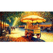 Resim Venspor Renkli ve Canlı Sokak Sahnesi Arkaplan, 200x150cm, Fon, Duvar Örtüsü 