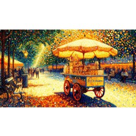 Resim Venspor Renkli ve Canlı Sokak Sahnesi Arkaplan, 200x150cm, Fon, Duvar Örtüsü 