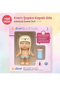 Resim Adeland Sweet Doll Uykucu Bebek 10 Cm Kutu 14 10 5 Cm Krem Şapka Kapalı Göz Yakın Plan 