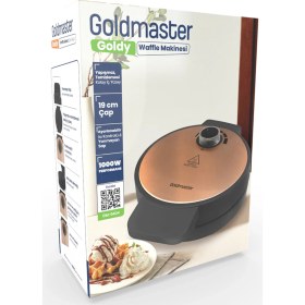 Resim Goldmaster Goldy Rose Gold 1000 Watt Waffle Makinesi 
