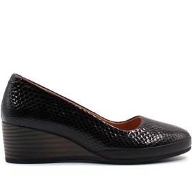 Resim Fast Step Hakiki Deri Kadın Dolgu Topuk Ayakkabı 411ZA291 